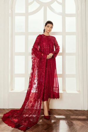 Baroque Unstitched Collection “Red Velvet”