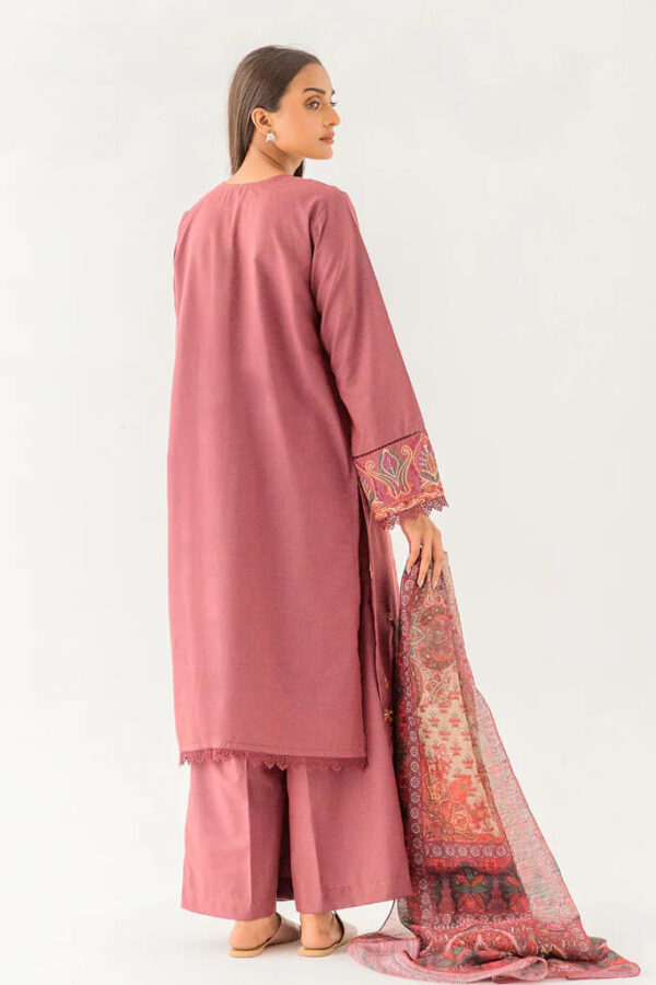 Beechtree rose pink embroidered Pakistani lawn dress with monarc dupatta