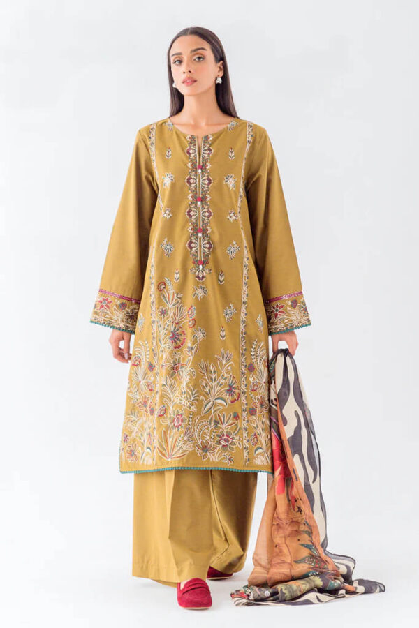 Beechtree embroidered Pakistani lawn dress with monarc dupatta