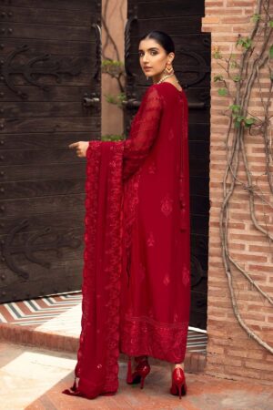 Farasha Chiffon Ready To Wear “Crimson”