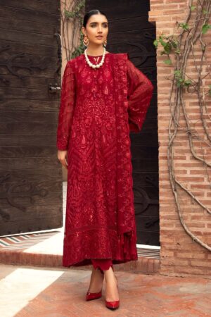 Farasha Chiffon Ready To Wear “Crimson”