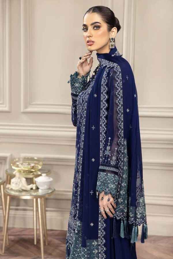 Farasha Giselle unstitched embroidered chiffon Pakistani dress in Qatar