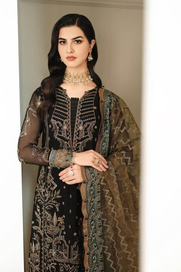 Farasha Kiara ready to wear embroidered chiffon organza Pakistani dress in Qatar