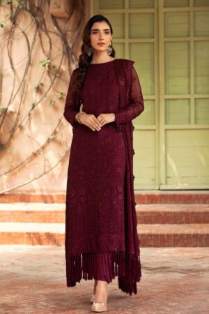 Farasha Chiffon Ready To Wear “Sangria”