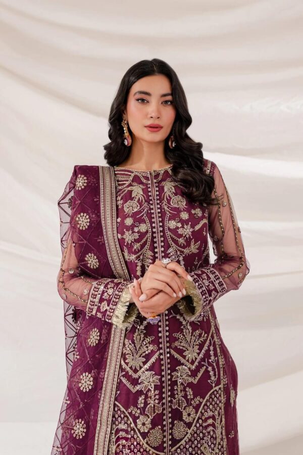 Farasha Sheryl Ready to wear embroidered net Pakistani dress in Qatar