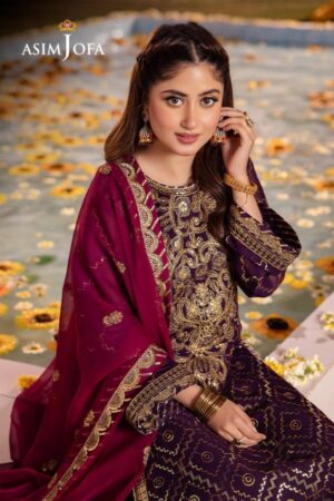 Asim Jofa Unstitched Chiffon “AJCF-02”