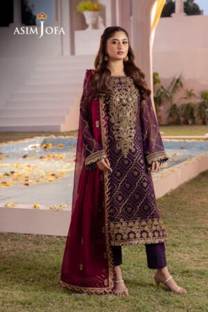 Asim Jofa Unstitched Chiffon “AJCF-02”