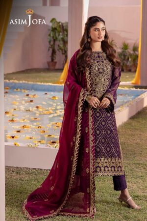 Asim Jofa Unstitched Chiffon “AJCF-02”