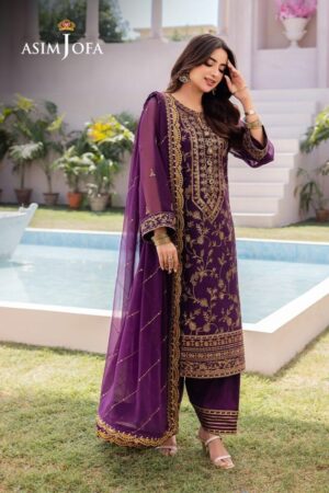 Asim Jofa Unstitched Chiffon “AJCF-08”