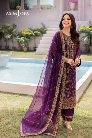 Asim Jofa Unstitched Chiffon “AJCF-08”