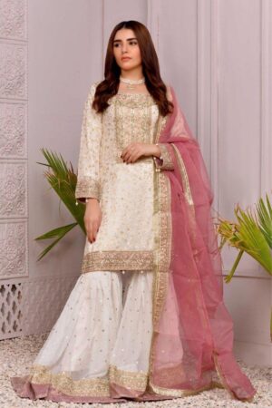 Haseen’s Chiffon Ready To Wear Gharara “Tara”