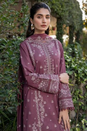 Farasha Unstitched Luxury Lawn “Dusty Rose”